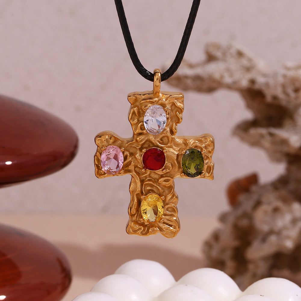Colorful Cross Necklace