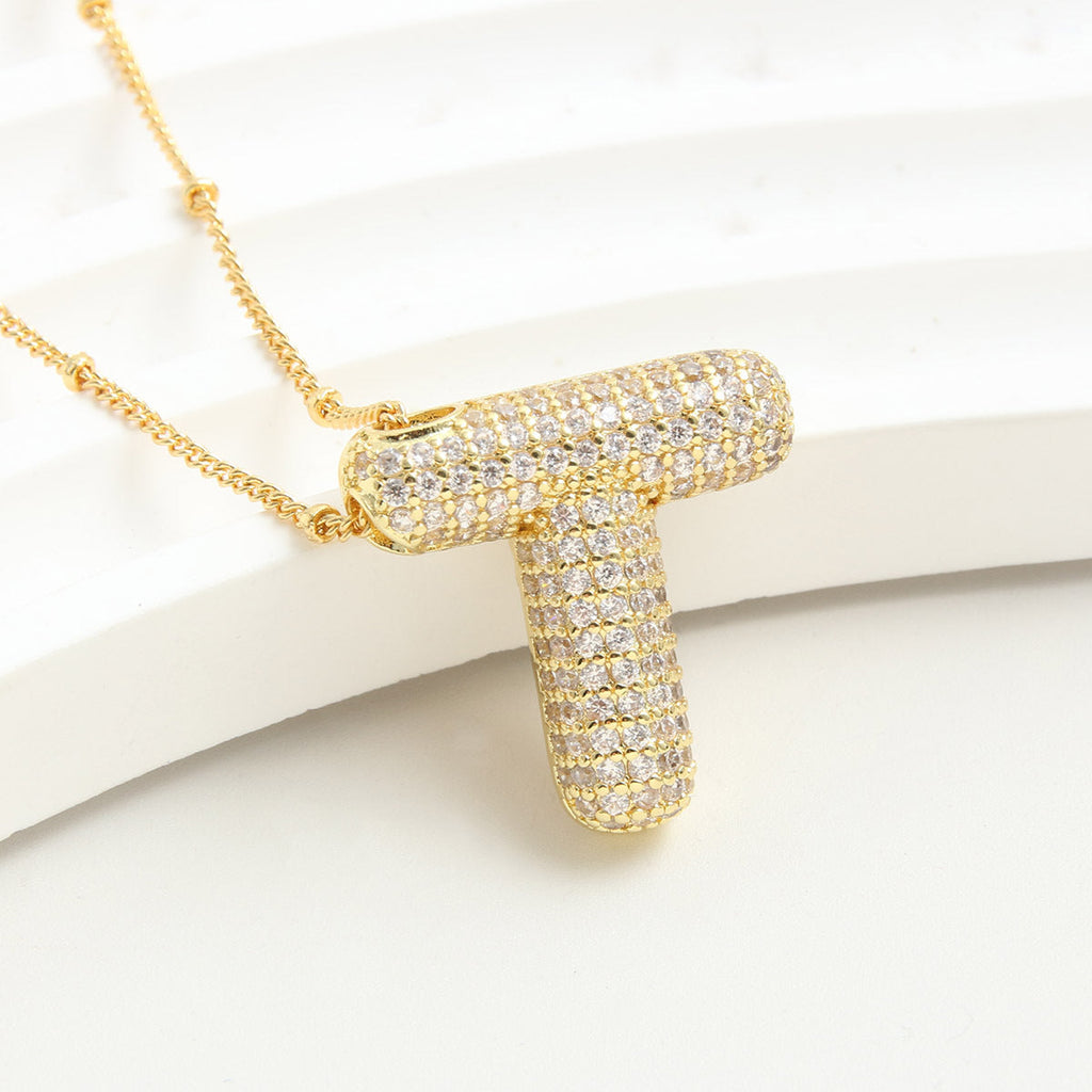 Bubble Initial Necklace