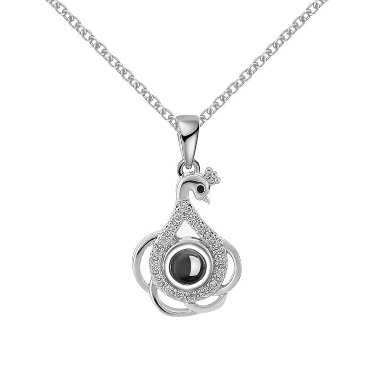 Swan Projection Necklace