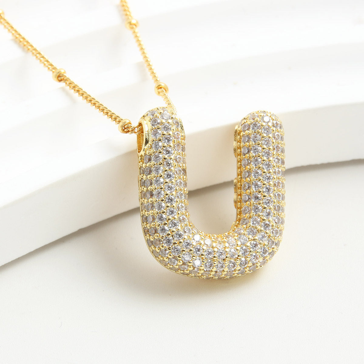 Bubble Initial Necklace
