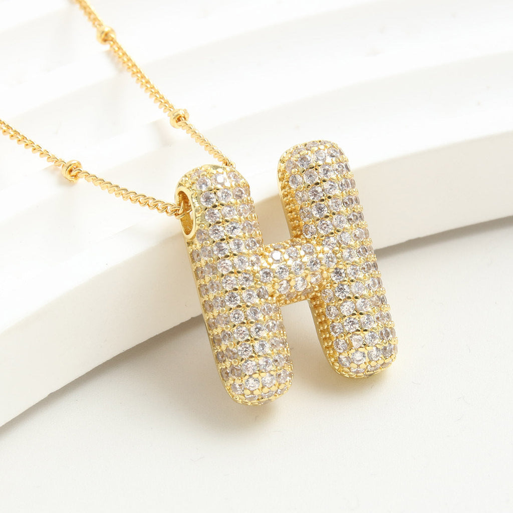 Bubble Initial Necklace