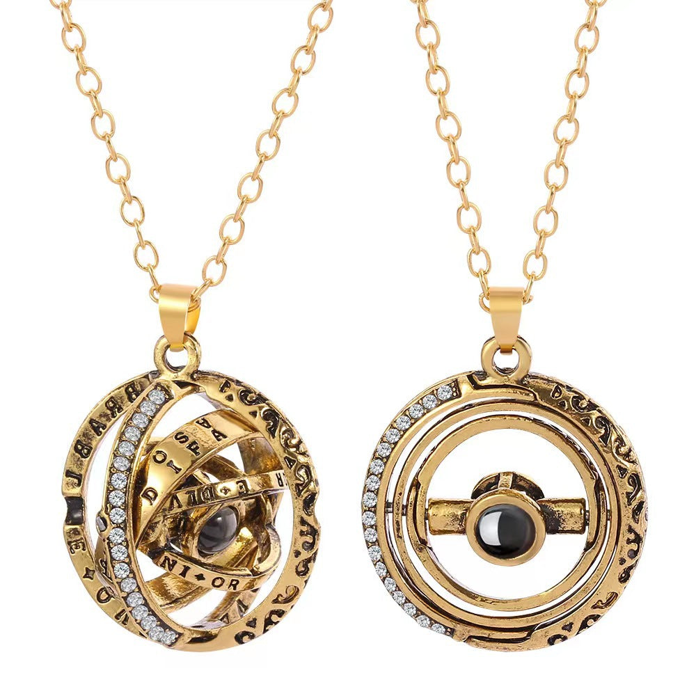 Rotating Astronomical Ball Photo Necklace