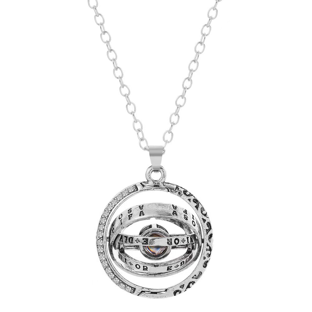 Rotating Astronomical Ball Photo Necklace