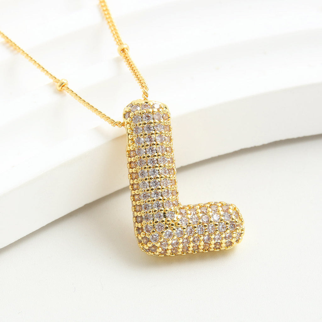 Bubble Initial Necklace