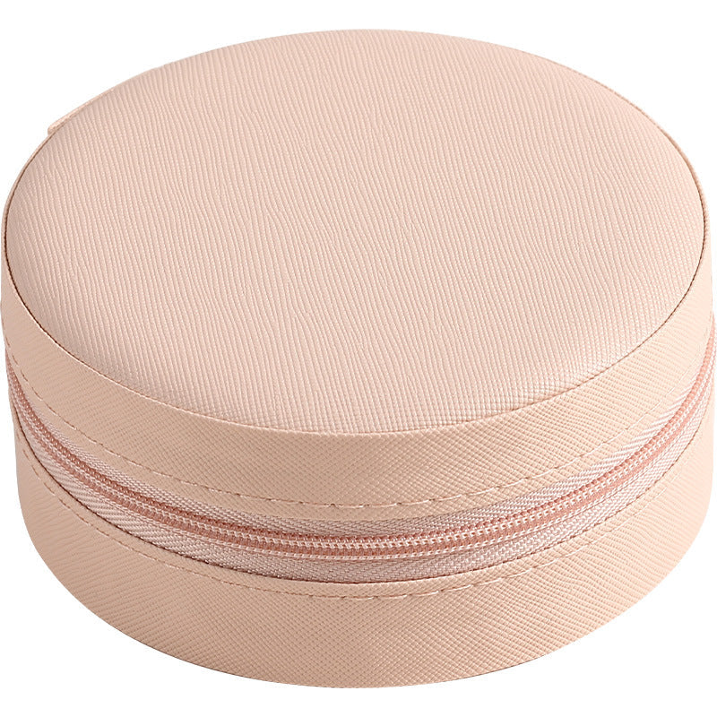 Round simple and compact jewelry Box
