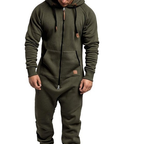 Men’s Hooded Fleece Jumpsuit