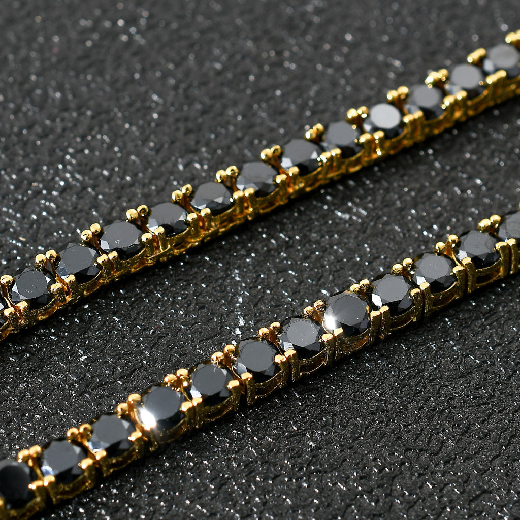 Black Stone Chain Necklace