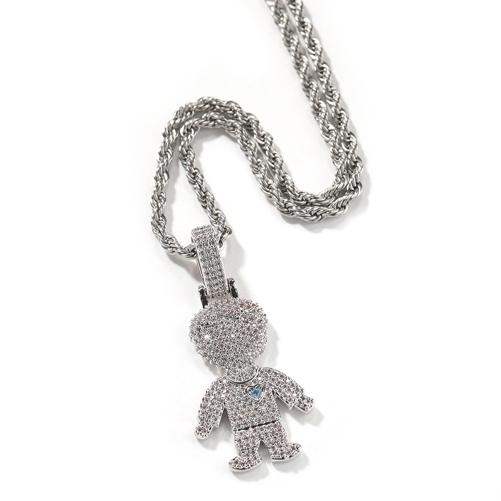 Cartoon Couple Pendant Necklace