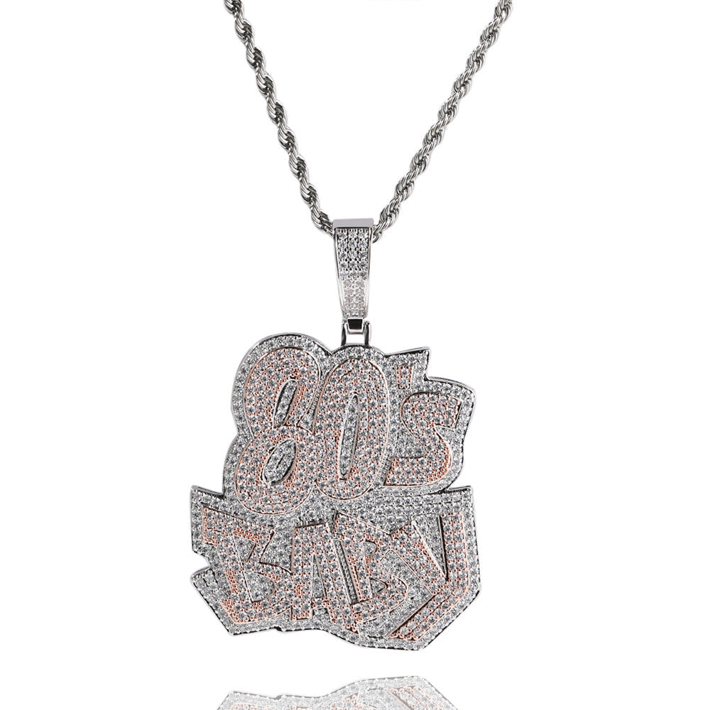 80s Baby Pendant Necklace