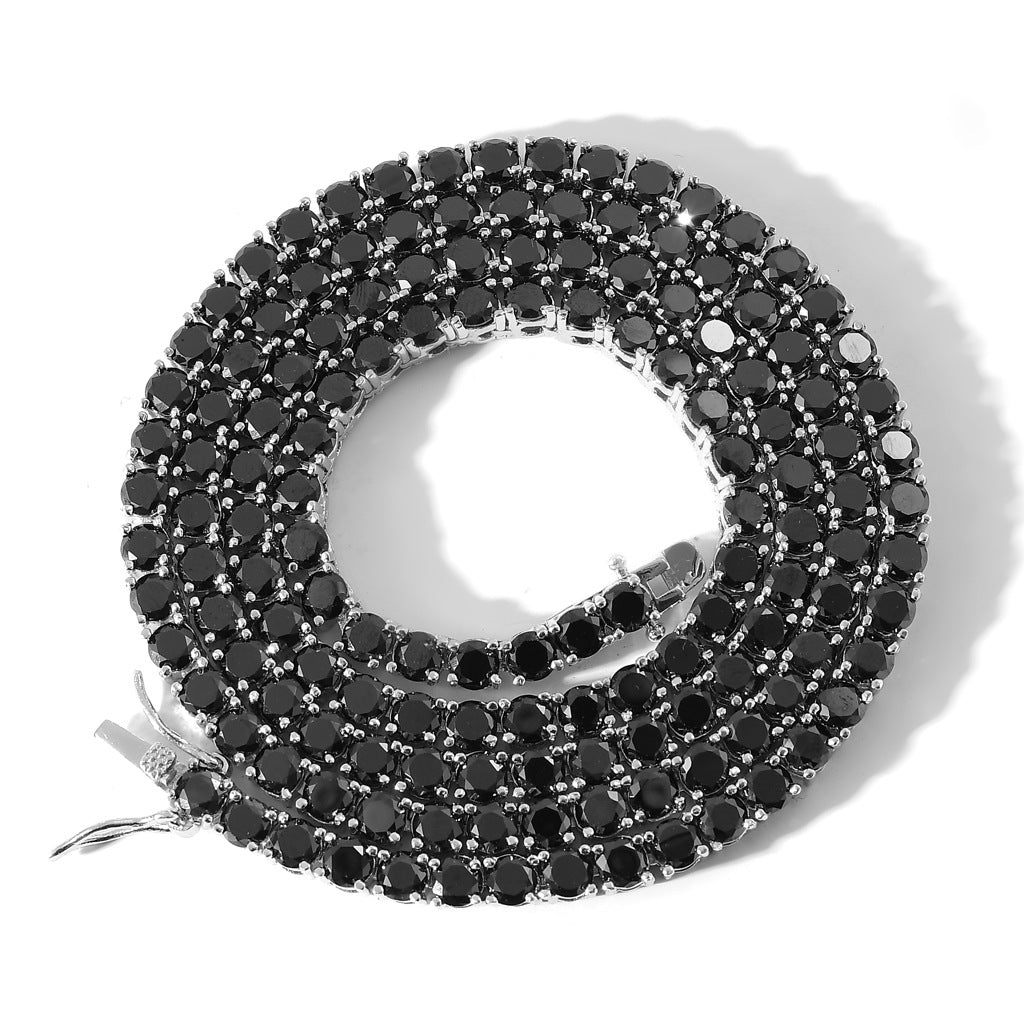 Black Stone Chain Necklace