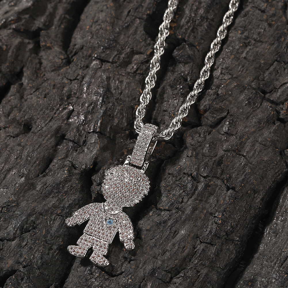 Cartoon Couple Pendant Necklace