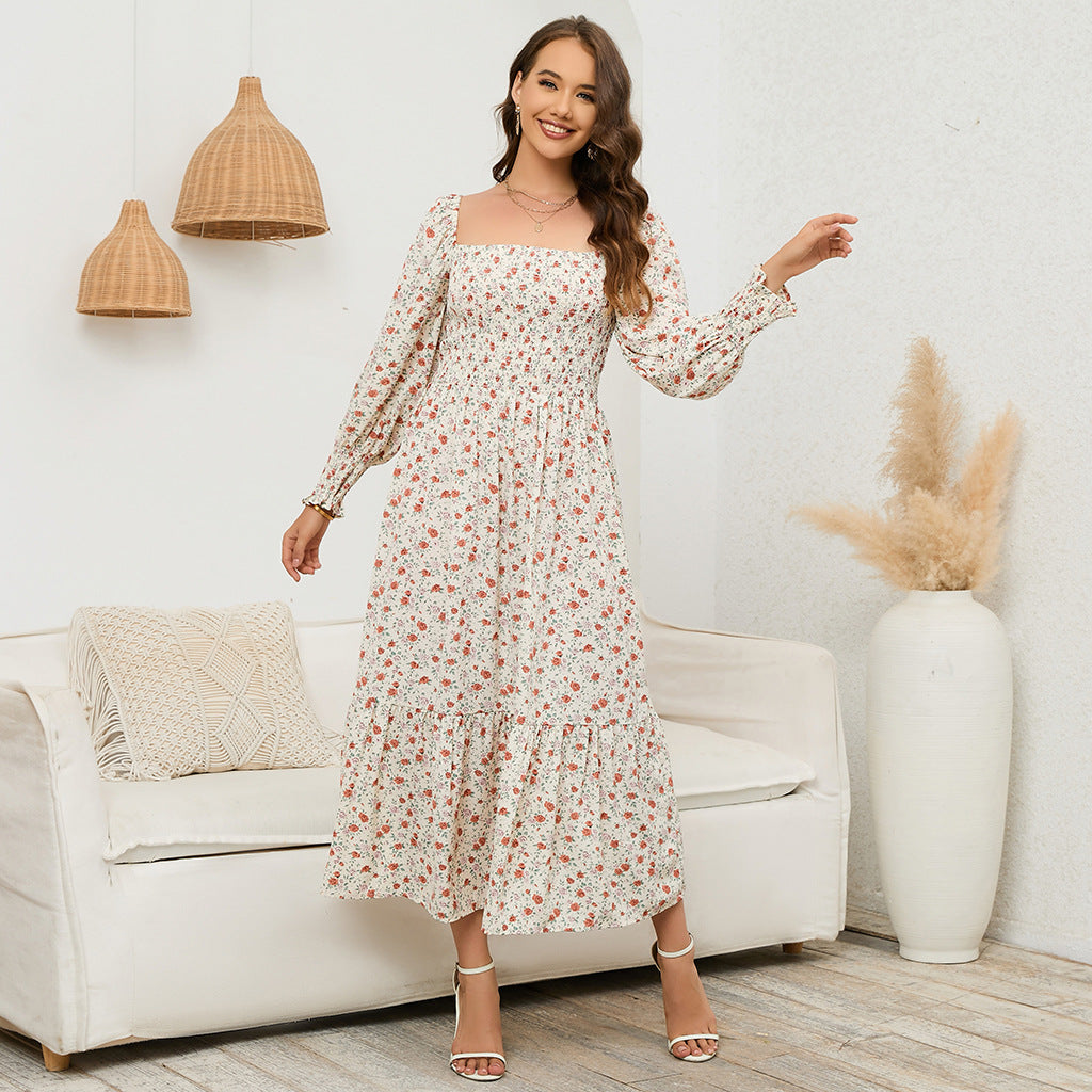 Floral Chiffon Maternity Dress