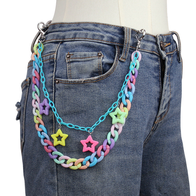 Acrylic Star Pants Chain