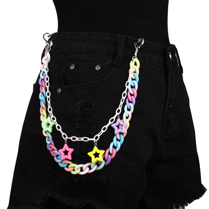 Acrylic Star Pants Chain