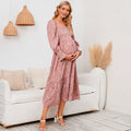Floral Chiffon Maternity Dress