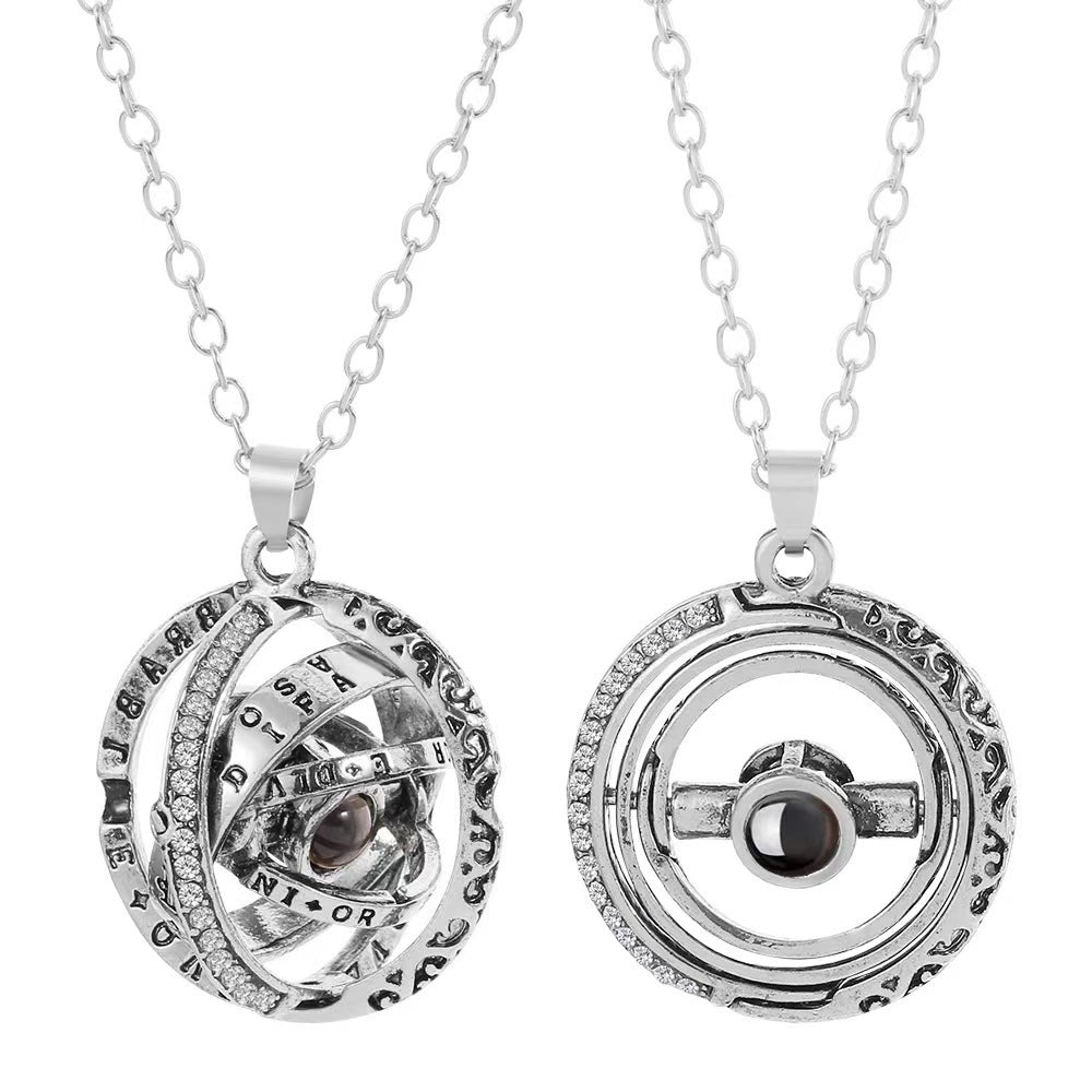 Rotating Astronomical Ball Photo Necklace