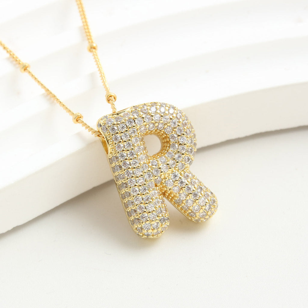 Bubble Initial Necklace