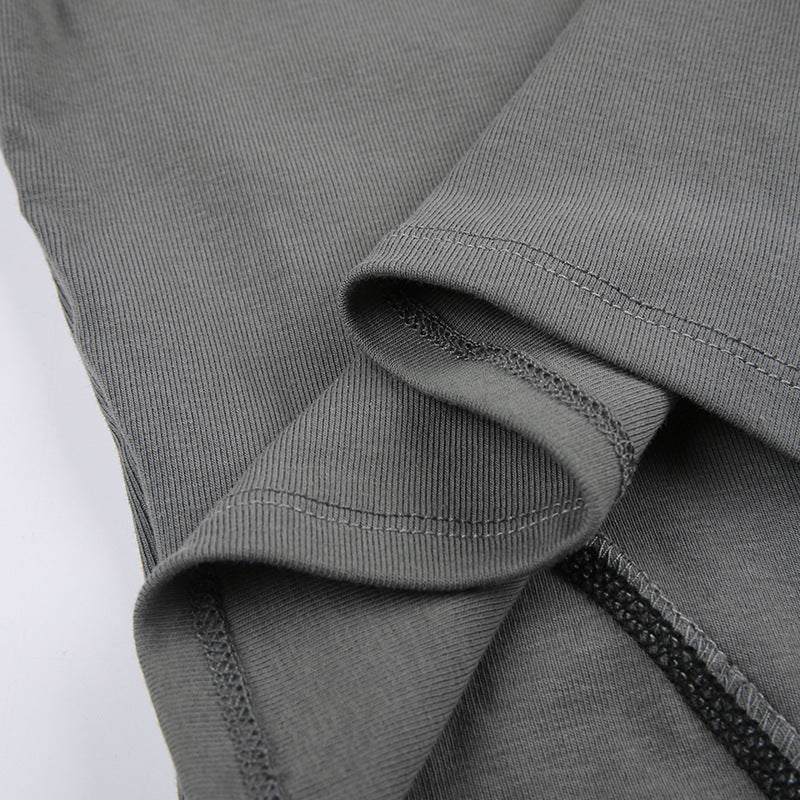 Slim-Fit Short-Sleeve Zip-Neck Top