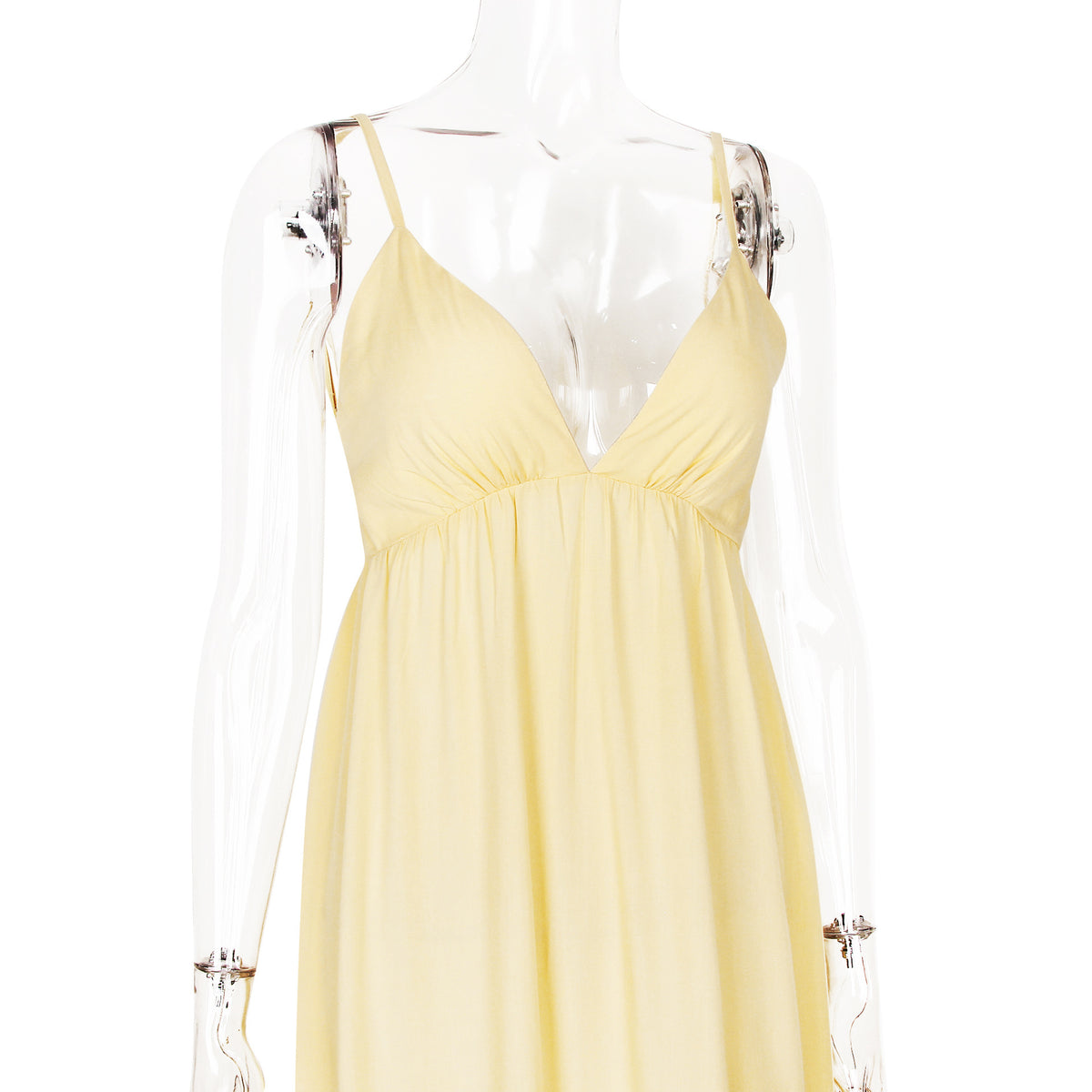 Backless V-Neck Vacation Dress