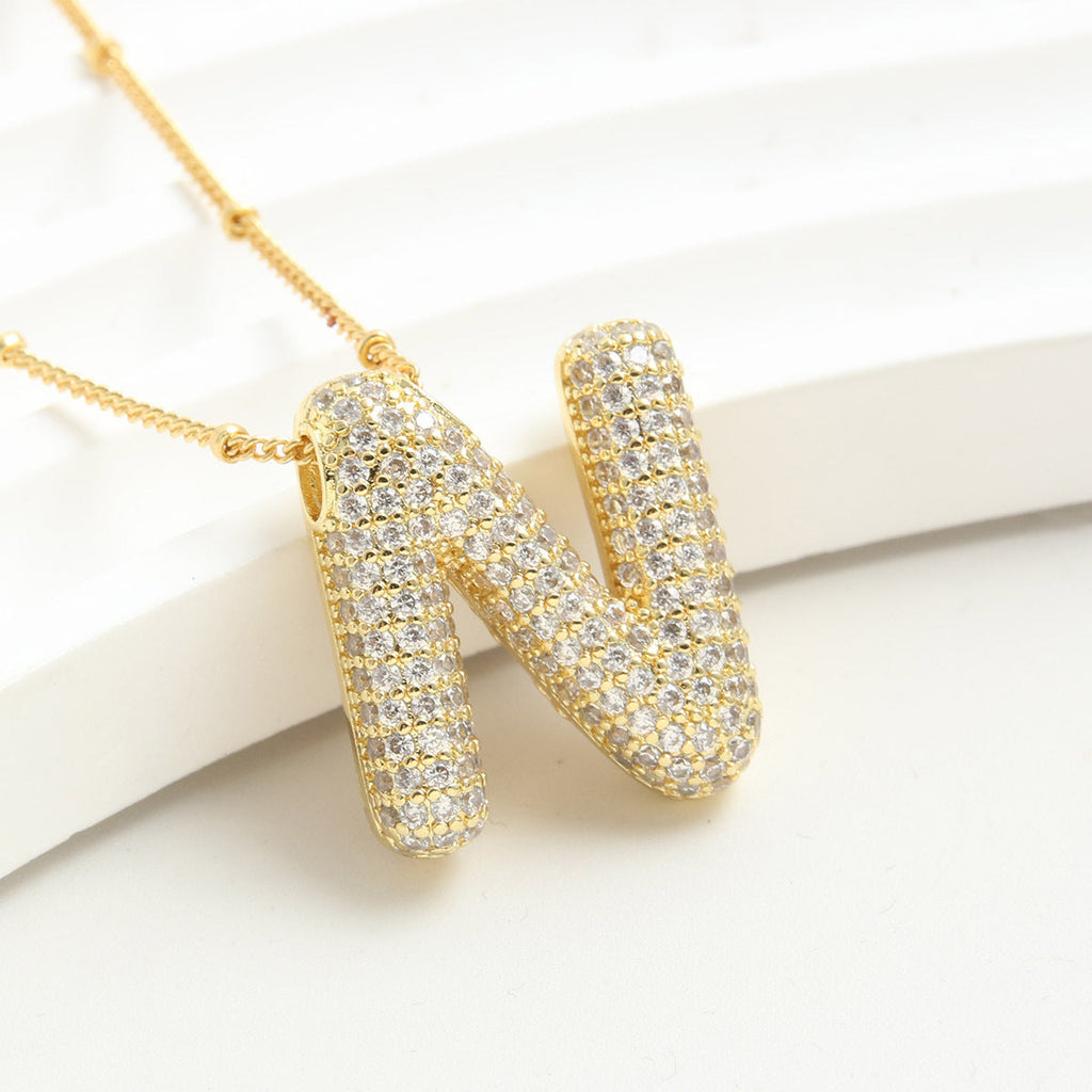 Bubble Initial Necklace
