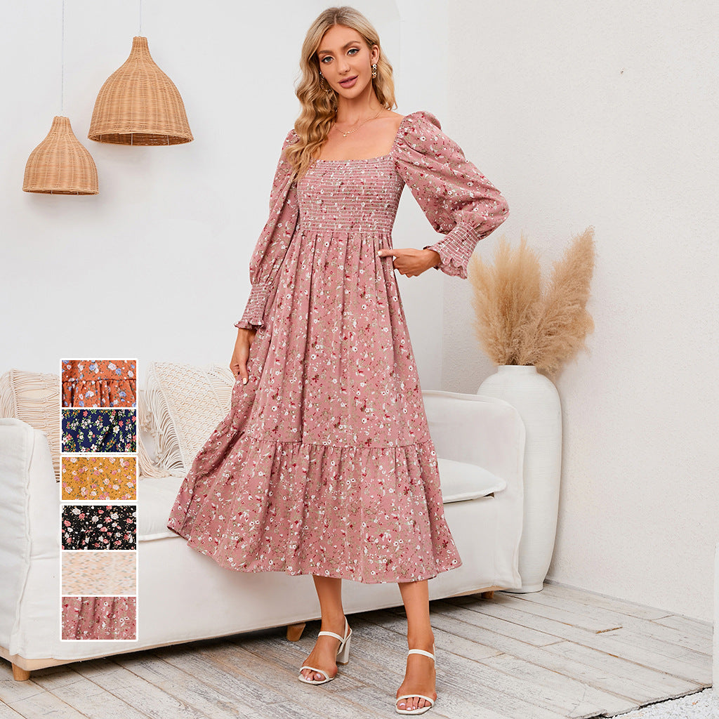 Floral Chiffon Maternity Dress