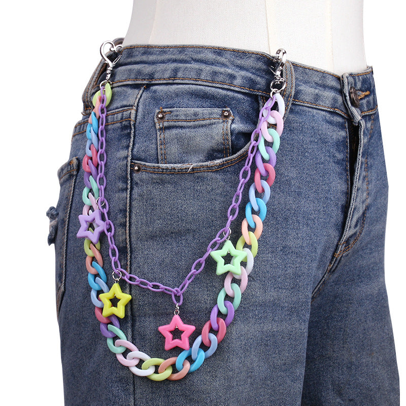 Acrylic Star Pants Chain