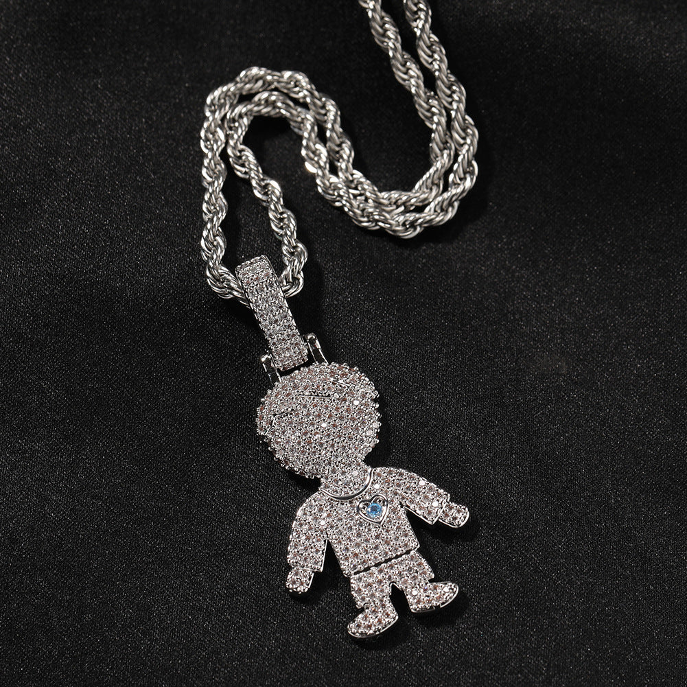 Cartoon Couple Pendant Necklace