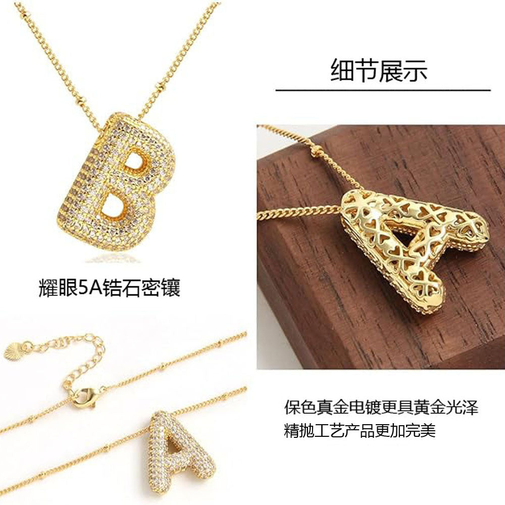 Bubble Initial Necklace