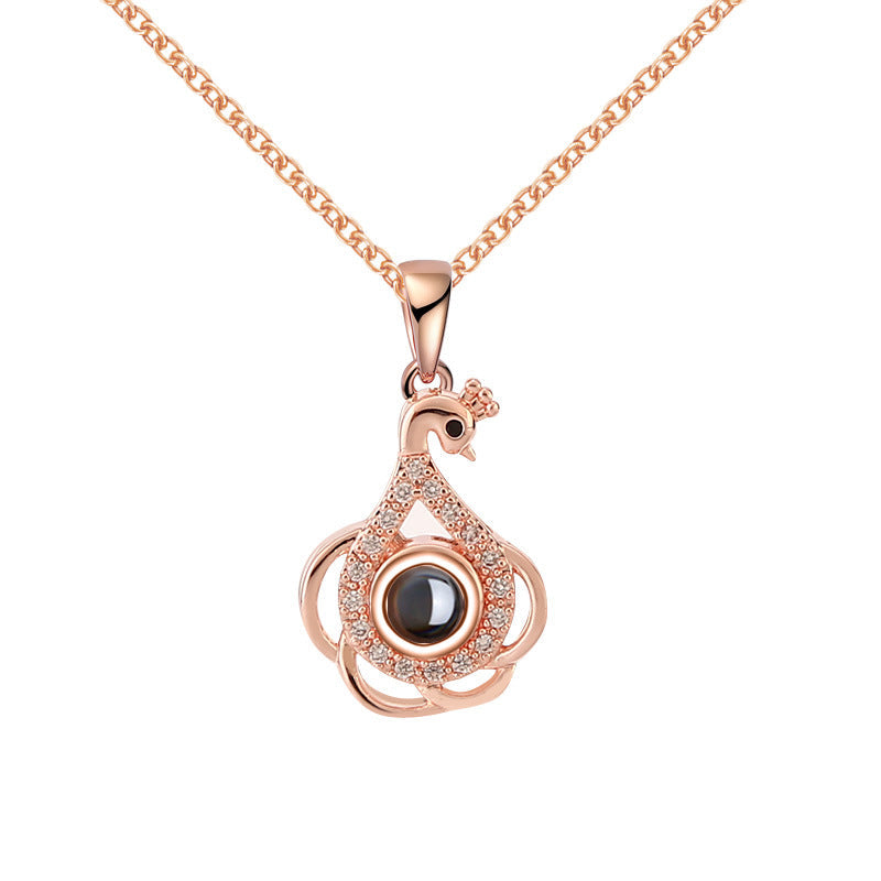 Swan Projection Necklace