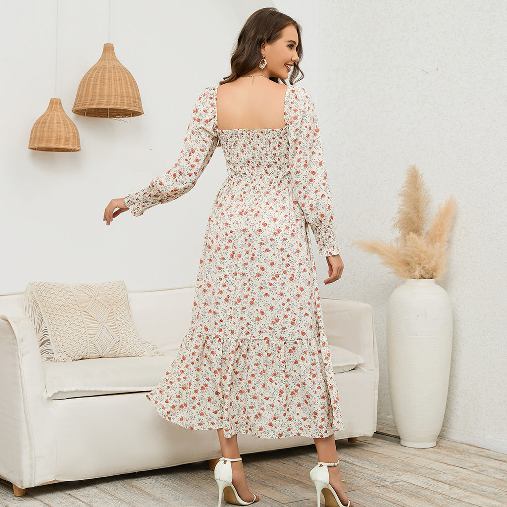 Floral Chiffon Maternity Dress