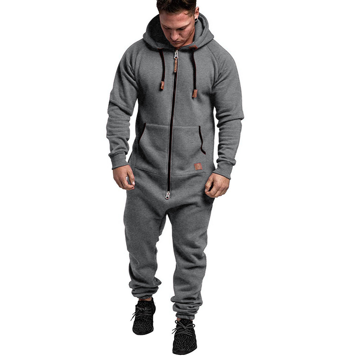 Men’s Hooded Fleece Jumpsuit