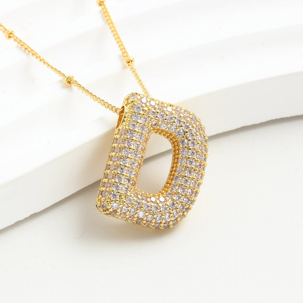 Bubble Initial Necklace