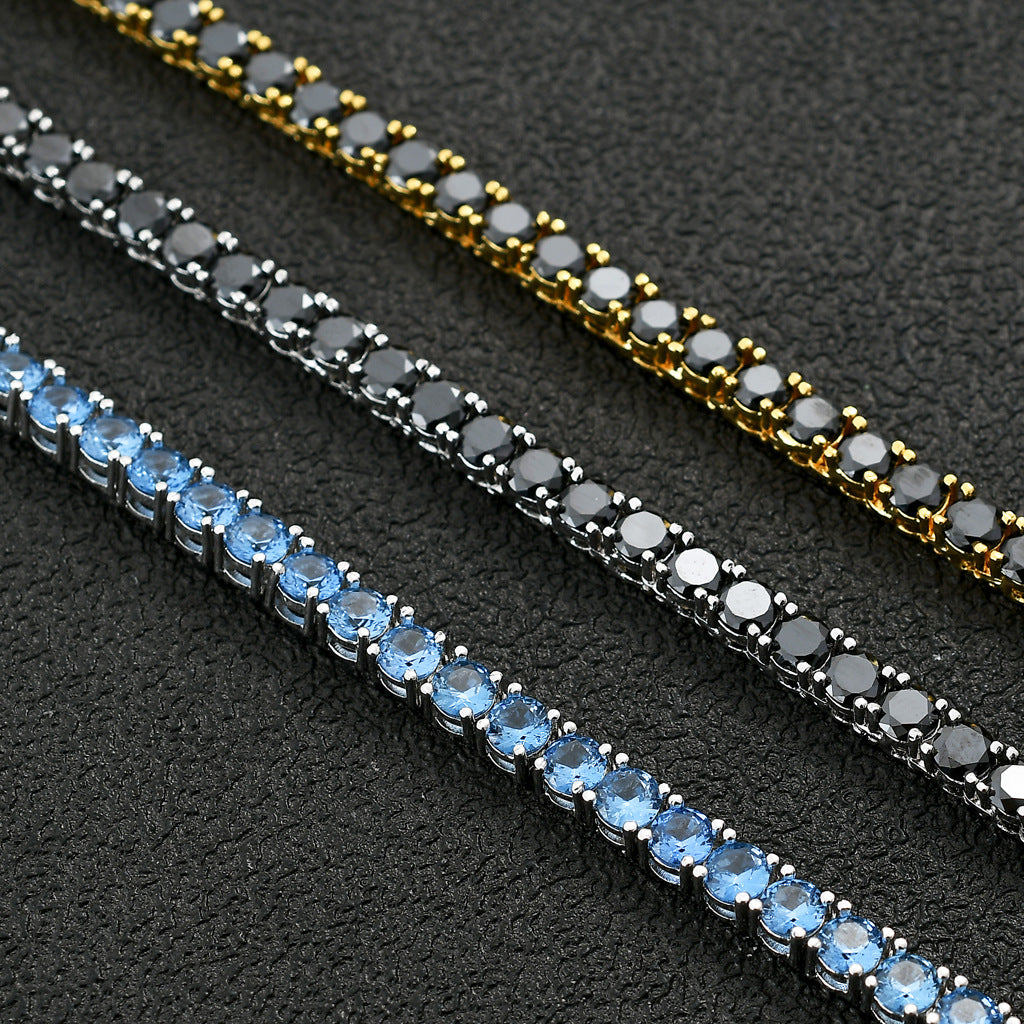 Black Stone Chain Necklace