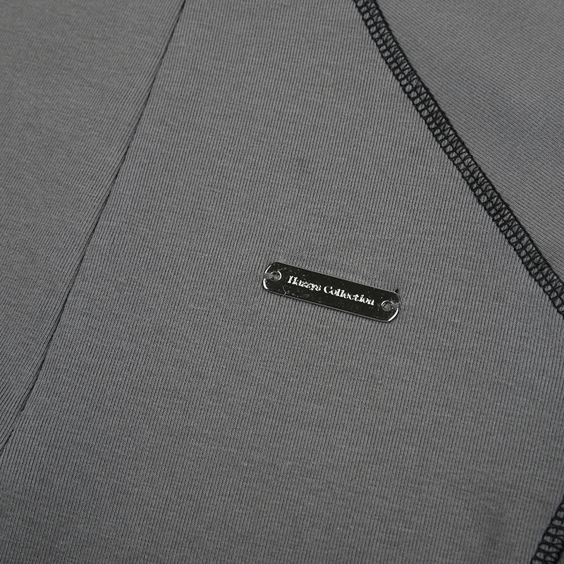 Slim-Fit Short-Sleeve Zip-Neck Top