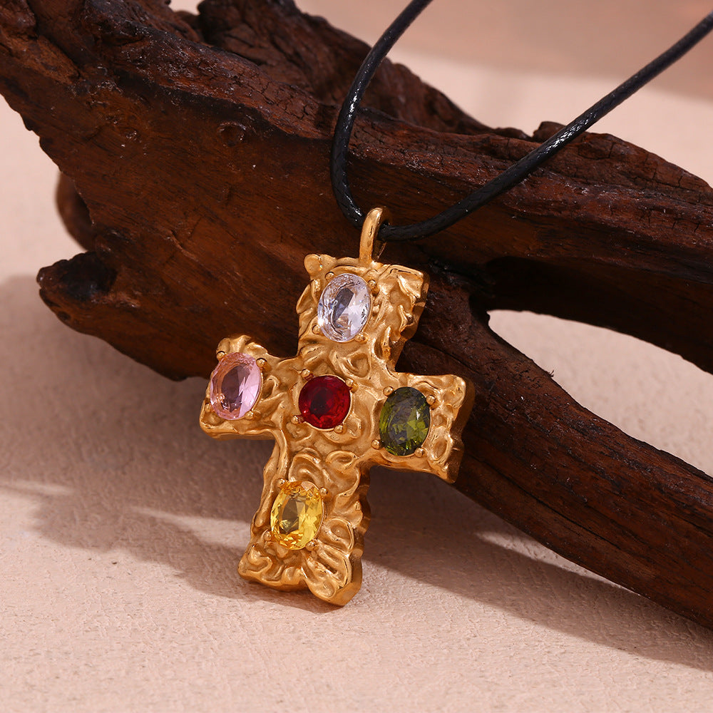 Colorful Cross Necklace