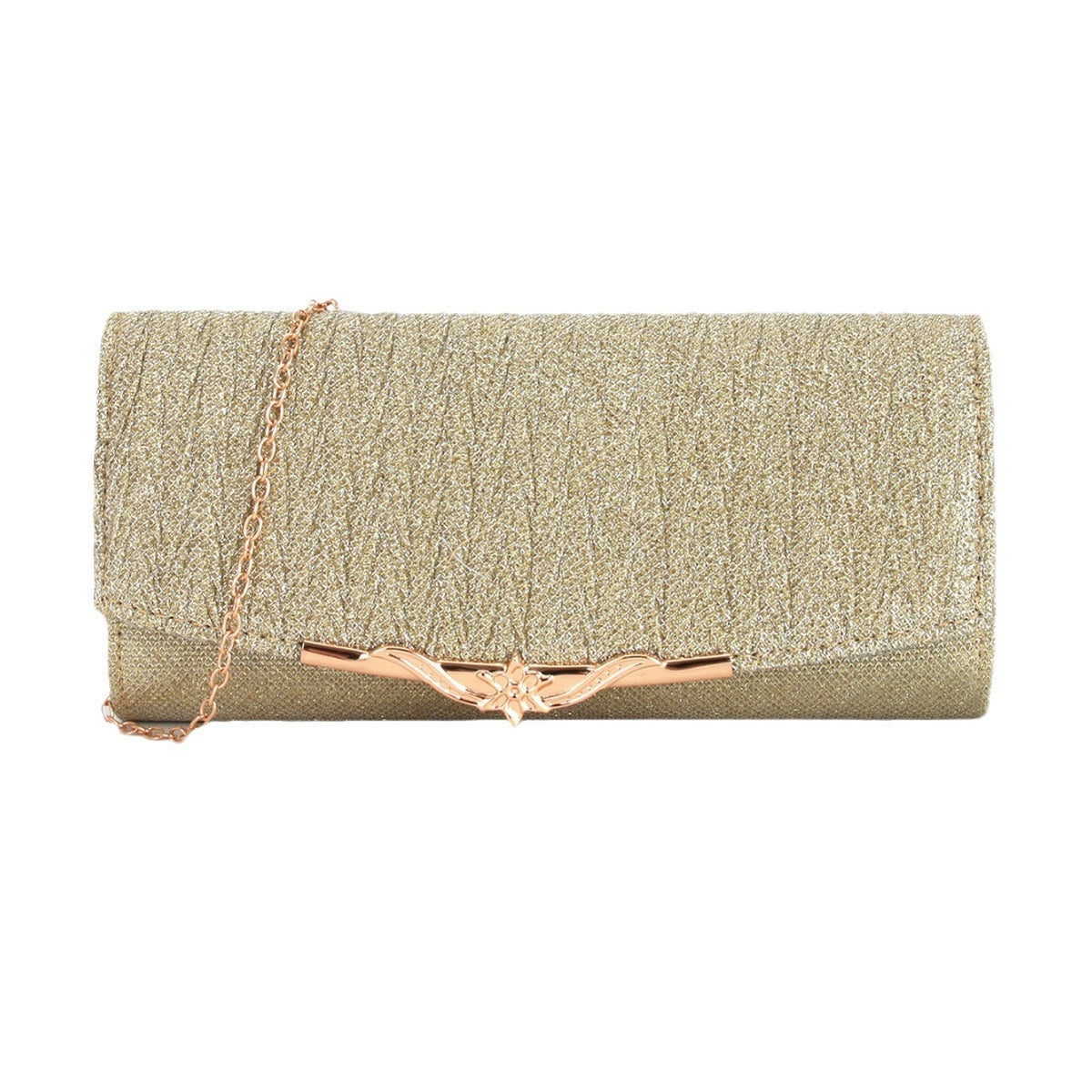 Metal veil pleated Clutch bag evening bag