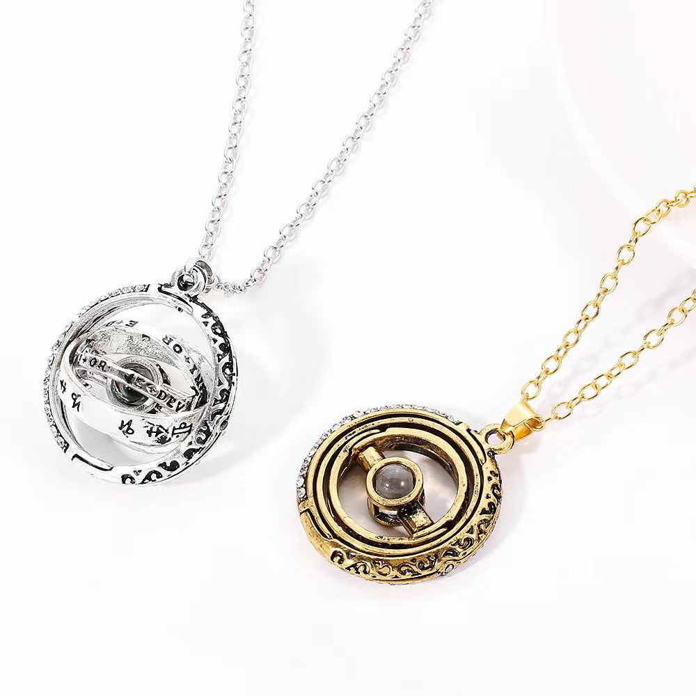 Rotating Astronomical Ball Photo Necklace