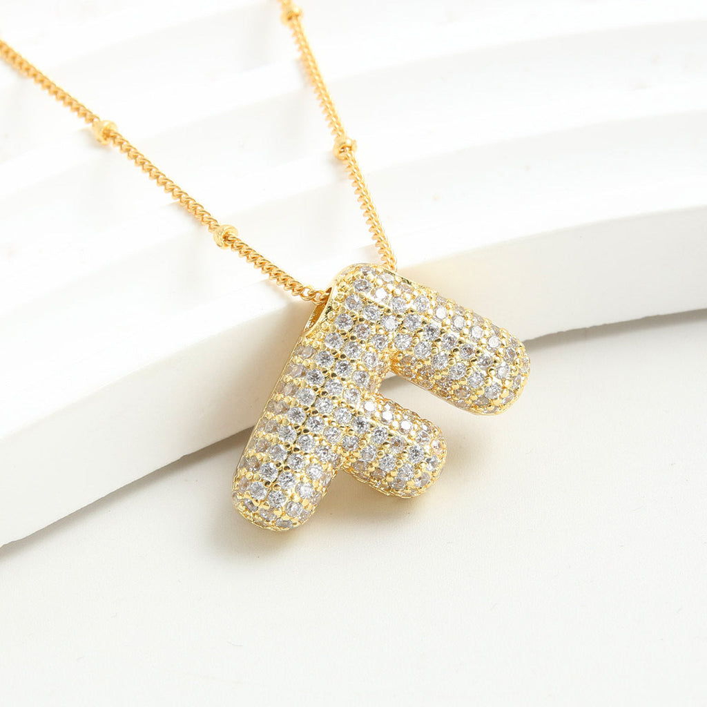 Bubble Initial Necklace