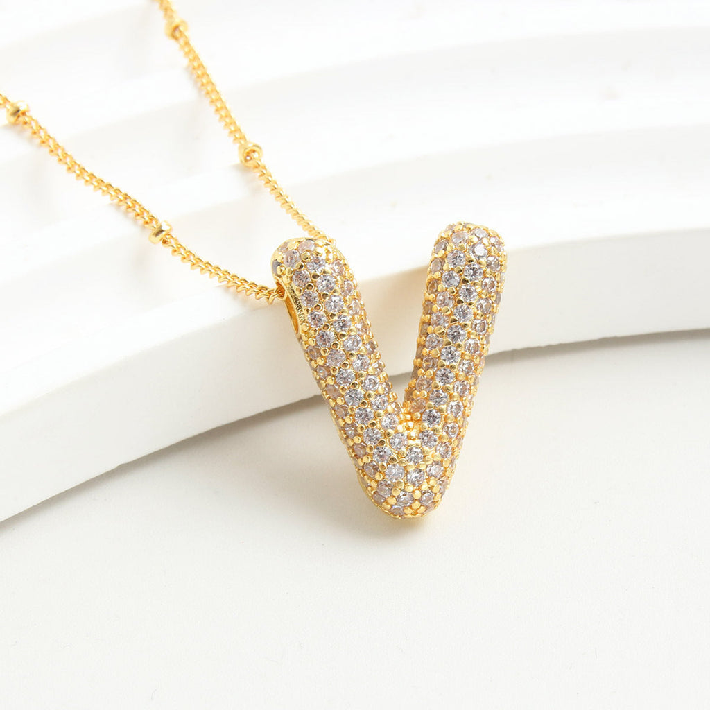 Bubble Initial Necklace