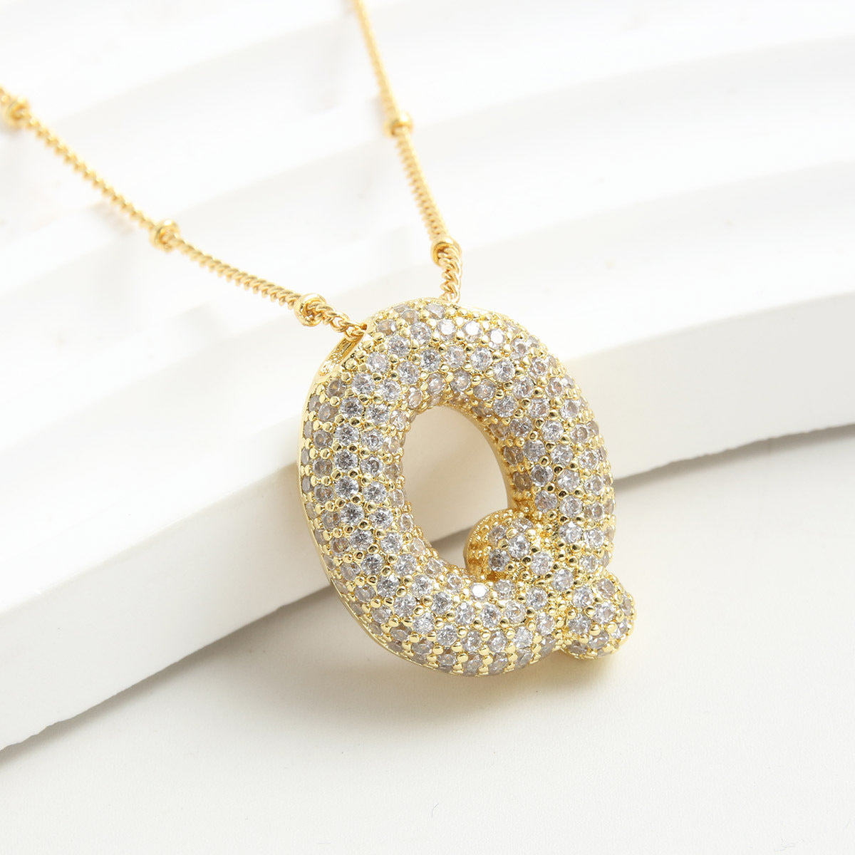 Bubble Initial Necklace