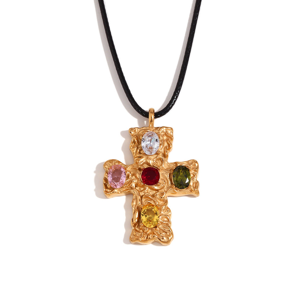 Colorful Cross Necklace