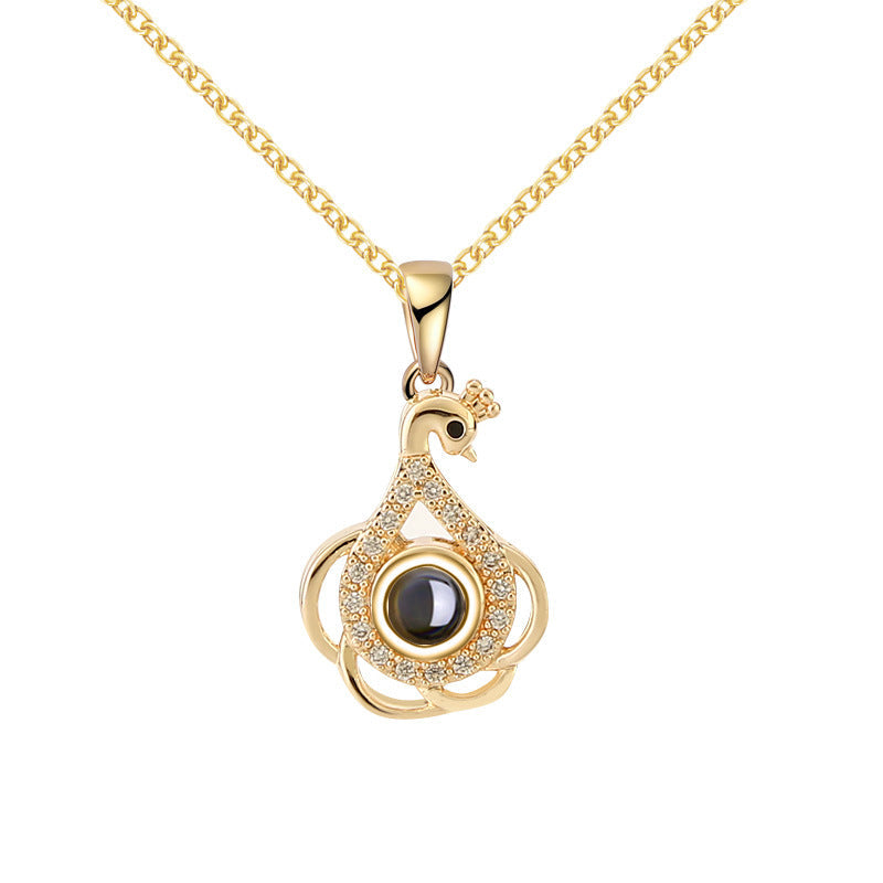 Swan Projection Necklace