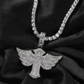 Angel Wings Cross Pendant Necklace