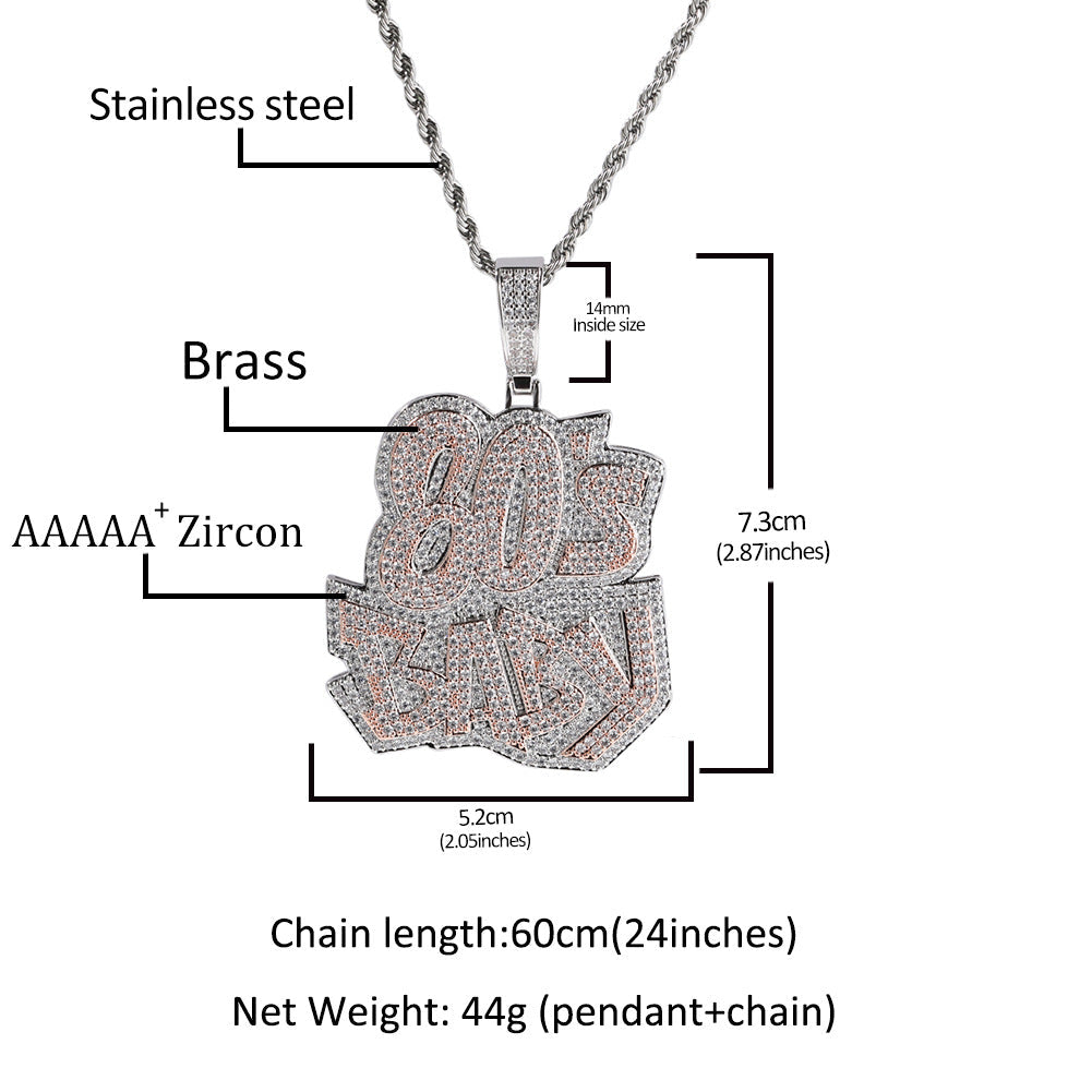 80s Baby Pendant Necklace