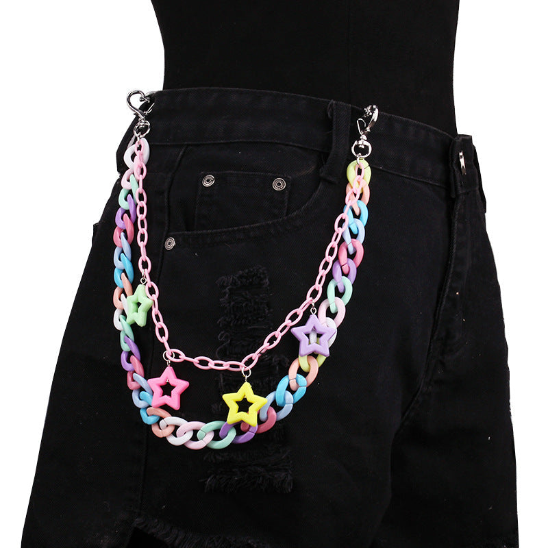 Acrylic Star Pants Chain