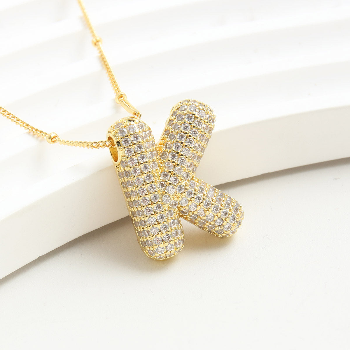 Bubble Initial Necklace