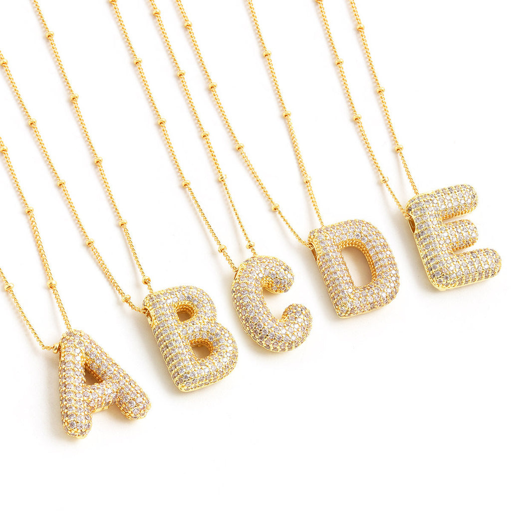 Bubble Initial Necklace