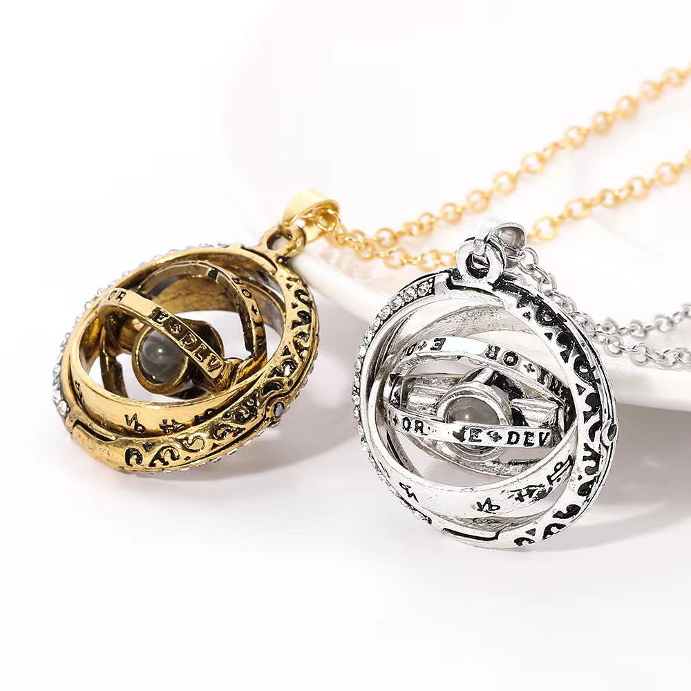 Rotating Astronomical Ball Photo Necklace