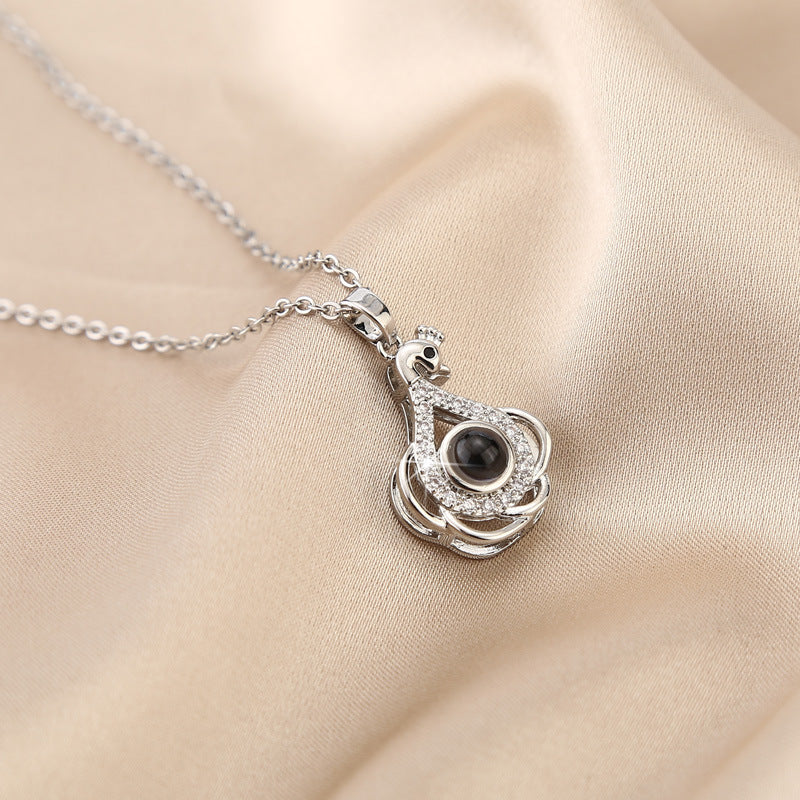 Swan Projection Necklace