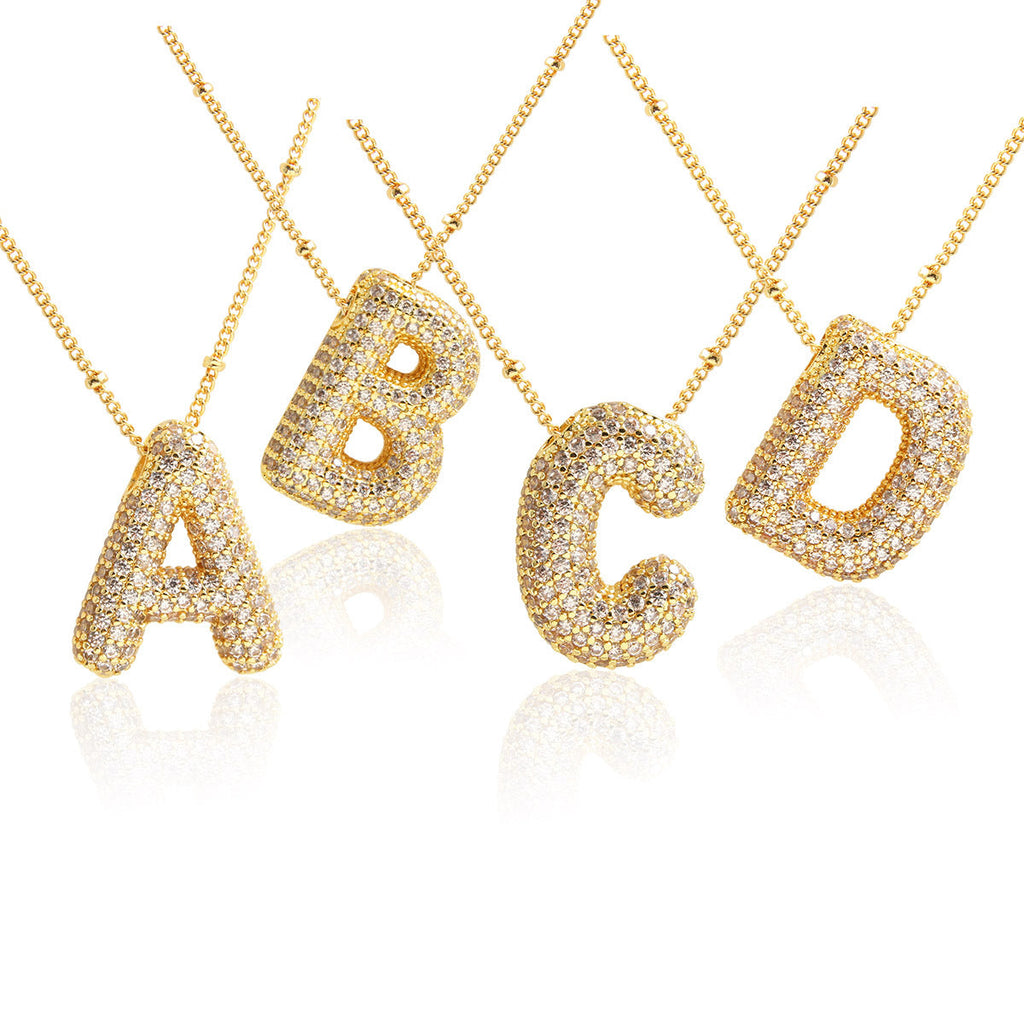 Bubble Initial Necklace